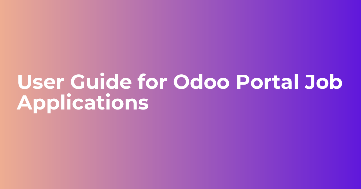 Odoo Job Application Status Track The Job Application Status