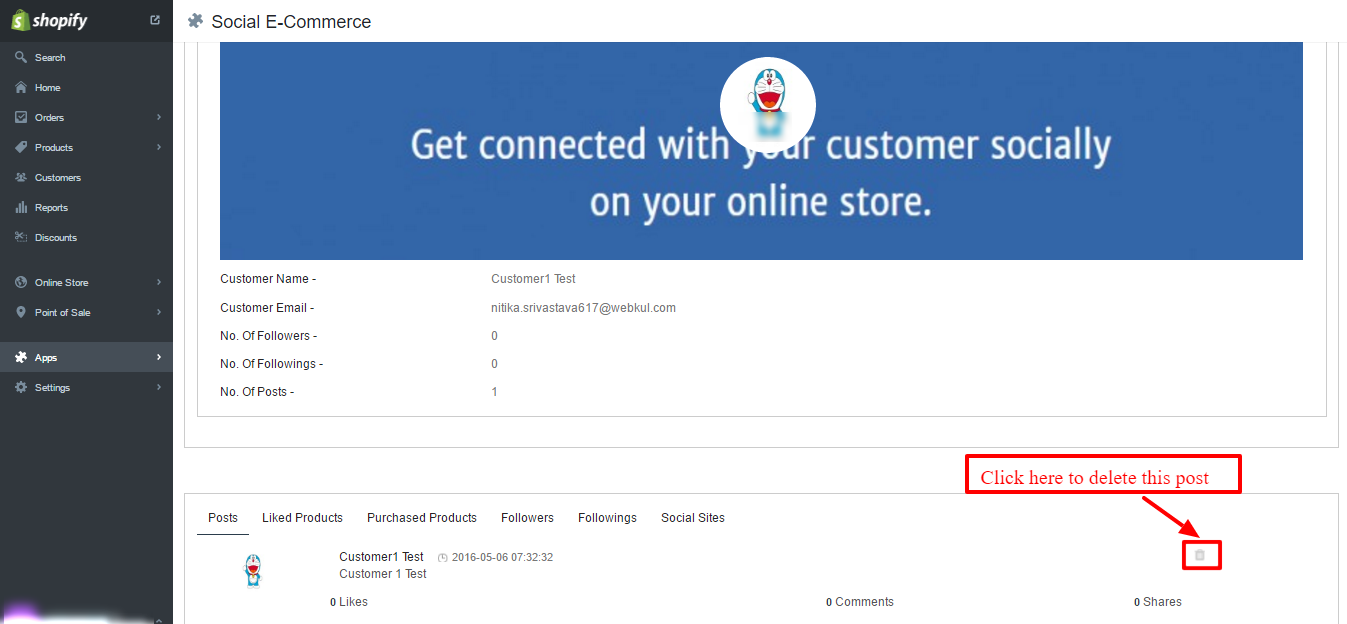 social ecommerce Apps Shopify