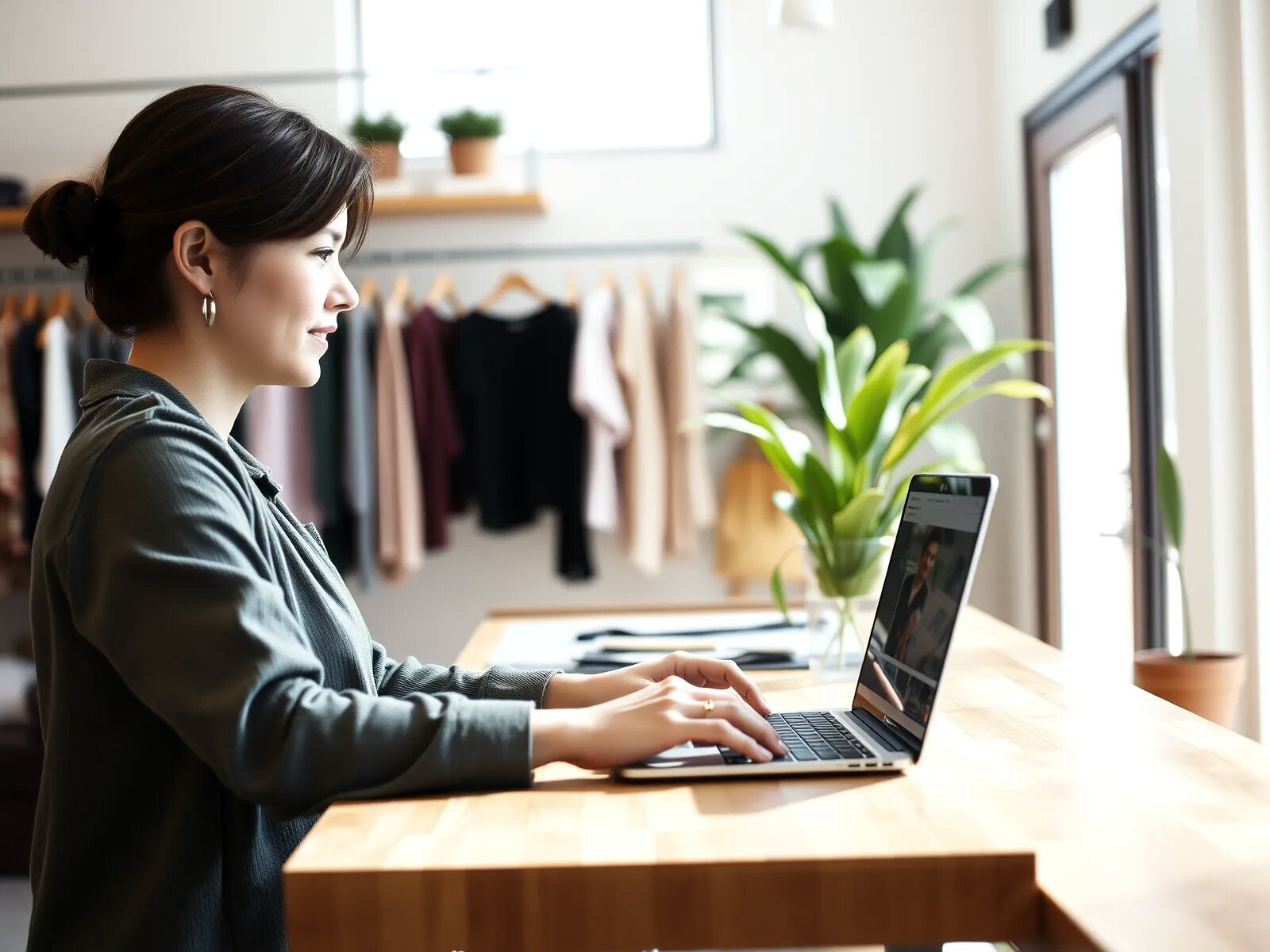 Merchant reviewing their online store