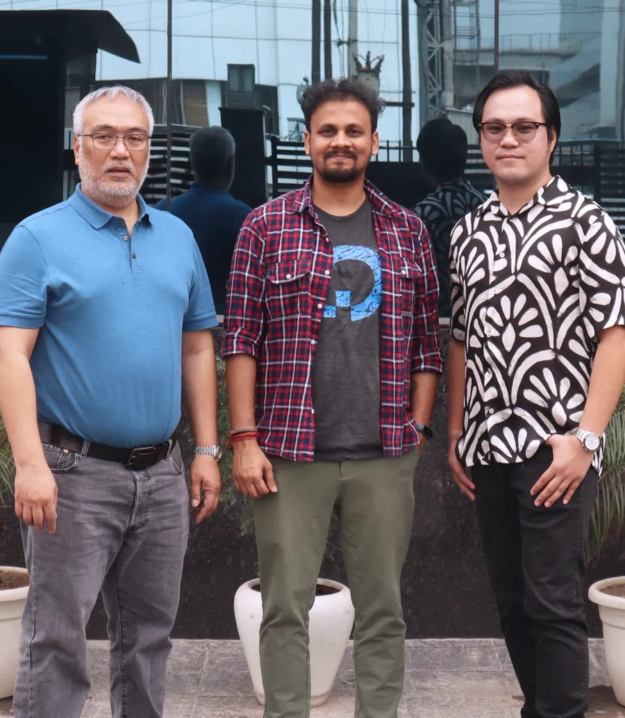 Webkul team members together at the office